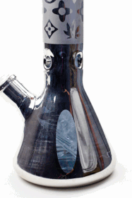 16" Luxury pattern 7 mm metallic beaker bong