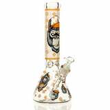 14" 7mm Monkey Glow In The Dark Beaker Bong