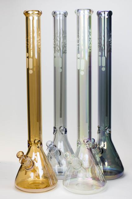 24" Infyniti Tree of Life 7 mm metallic Glow in the dark glass water bong