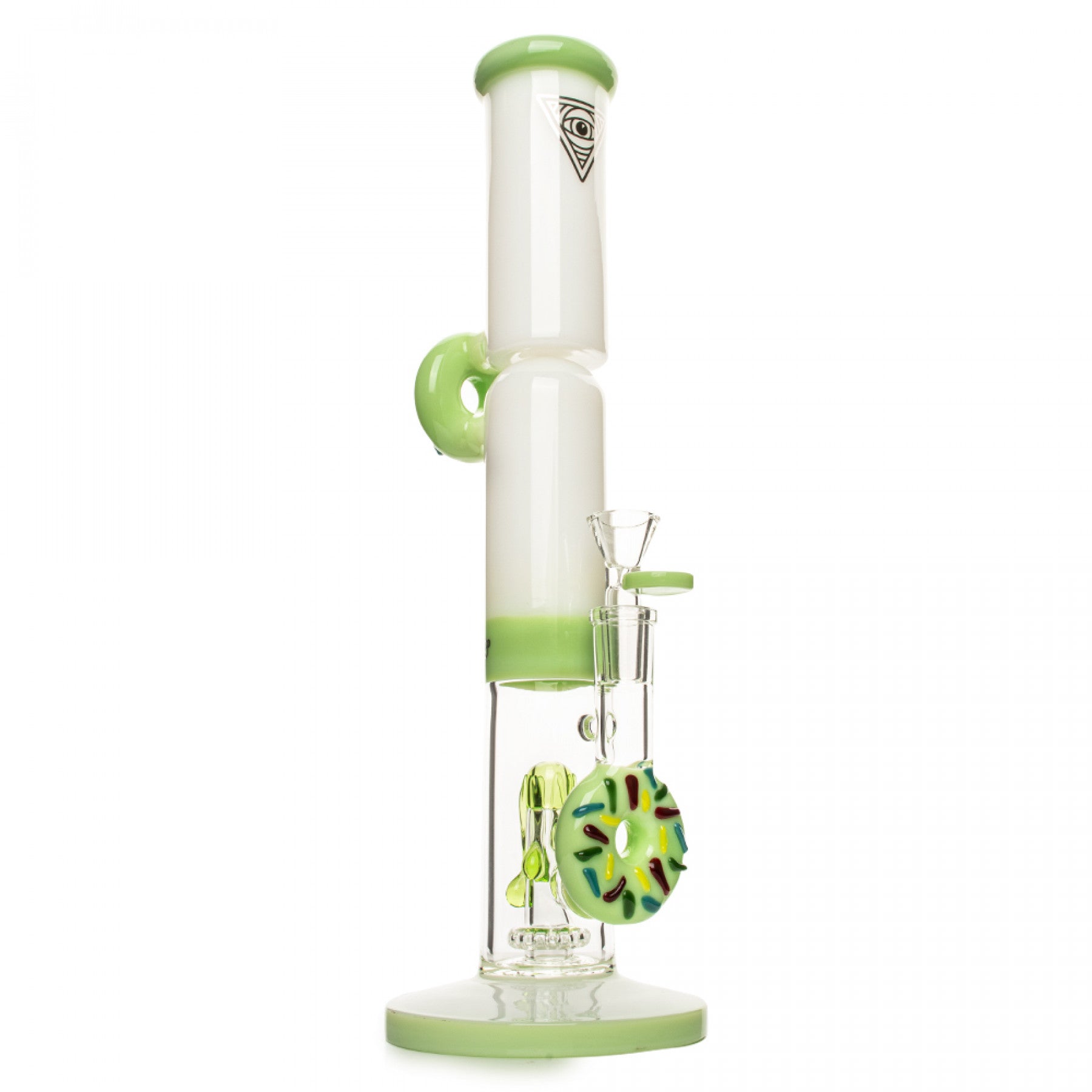 14" Twice Baked Donut Stemless Tube Water Pipe