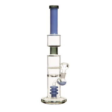 14" Twin Silo Glass Rig