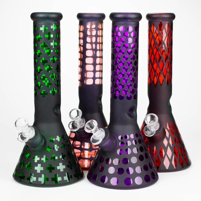 12.5" Soft glass 7mm beaker water bong [M12007A]