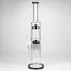 16" Color accented double percolator glass bong