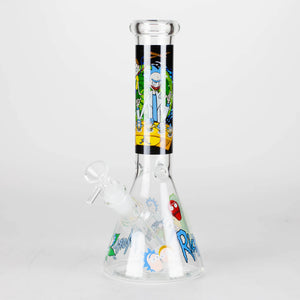 10" Cartoon Designs Glow In The Dark beaker bong In the Box