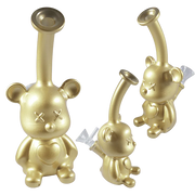 7″ Golden Bear Mini Smoking Pipe with 14mm Glass Bowl