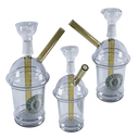 7″ Starbuds Cup Design Water Pipe with Flower Bowl – Silver [SMKZ181]