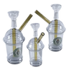 7″ Starbuds Cup Design Water Pipe with Flower Bowl – Silver [SMKZ181]