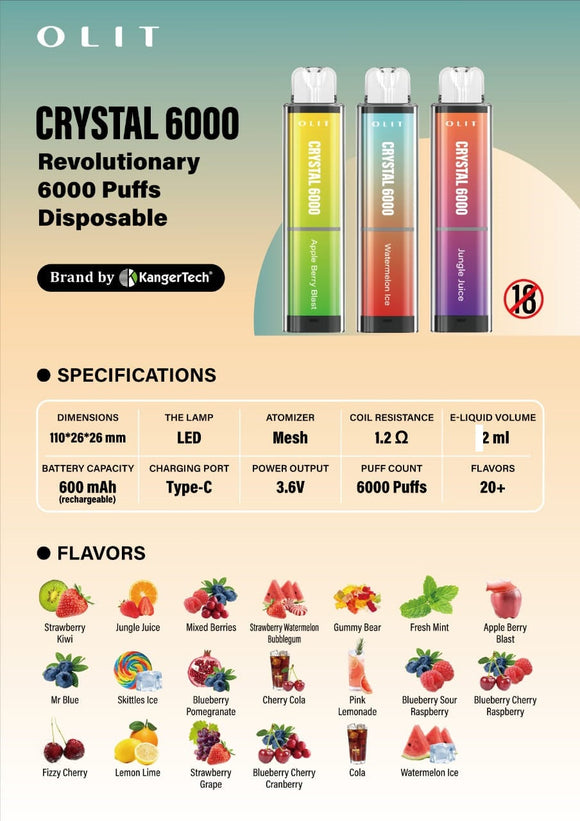 Crystal bar 5500 rechargeable