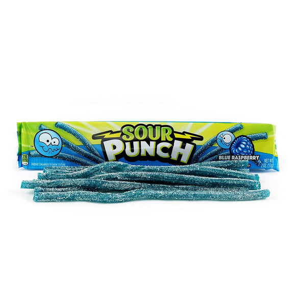 SOUR PUNCH STRAWS -  BLUE RASPBERRY