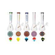 10″ Aqua Glass Bong with Adapter – Assorted (AQUA200-A)