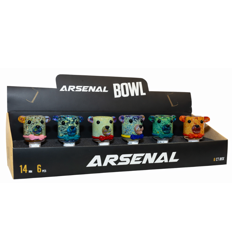 14mm Arsenal Teddy Buddies Glass Bowl