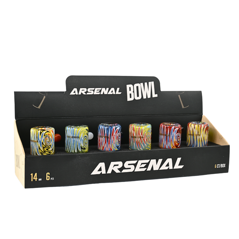 14mm Arsenal Swirl Pattern Glass Bowl