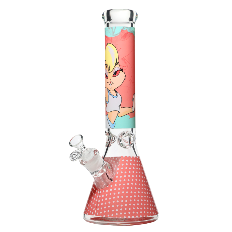 14" 7mm Quirky Bunny Glass Beaker