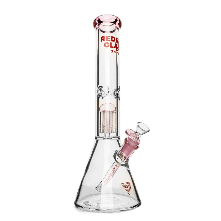 15" 7mm Thick Wildwood Dual Chamber Beaker Base Water Pipe Pink