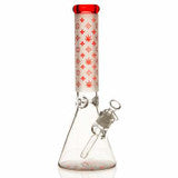 14"7mm Frosted Designer Glass Bong