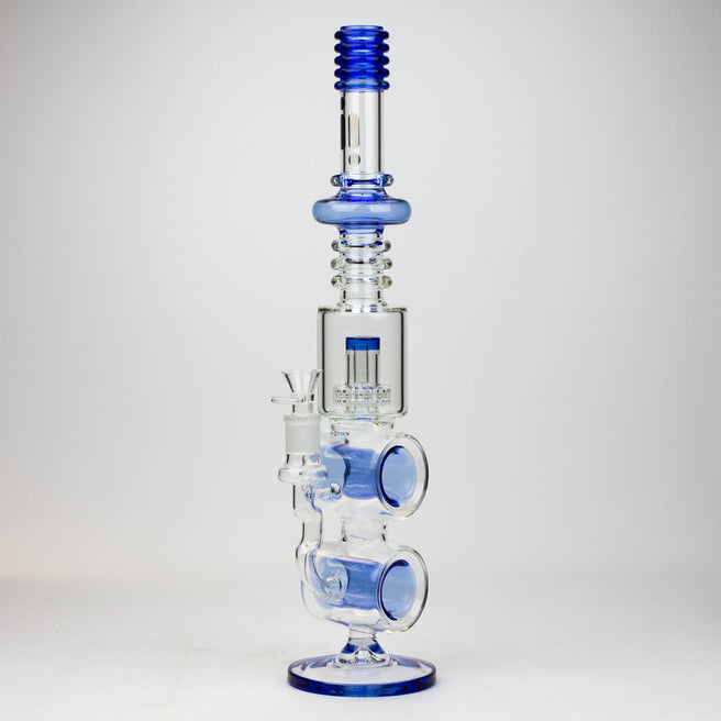 18.5" Infyniti Double ring glass water bong