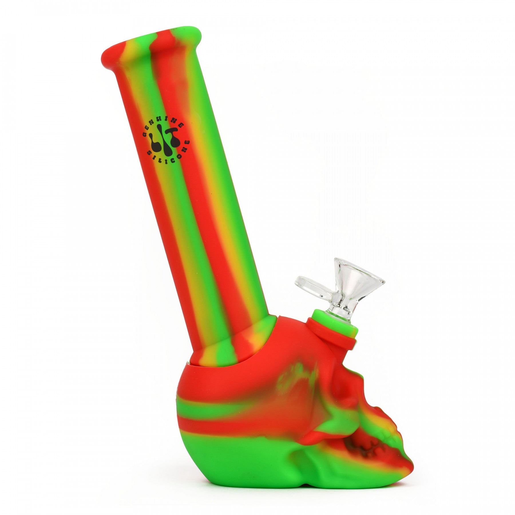 8.75" Skull Base Water Pipe Rasta
