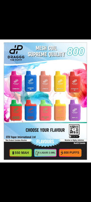 DRAGG THE PUFF -800 HIT DISPOSABLE