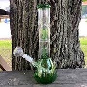 Green Double Tree Perc Bong