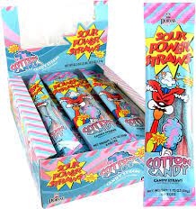 Dorval - Sour Power Straws - Cotton Candy