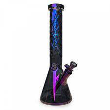 15" 7mm Thick Metallic Terminator Finish Traditions Series Beaker Tube W/Multi-Pointed Hobstar