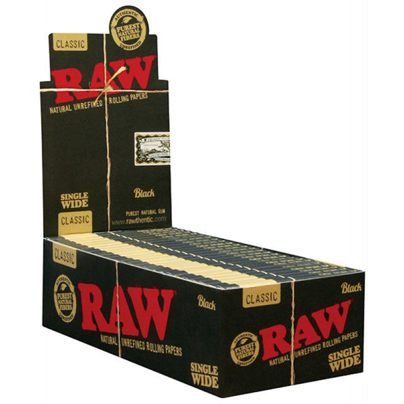 Raw Black Single Wide Rolling Papers (CP1193)