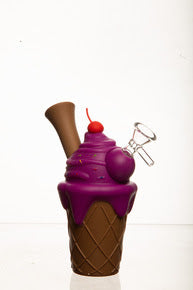6" Ice Cream Cone Silicone Bong