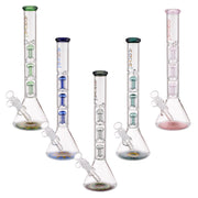 AQ005-AQUA GLASS BEAKER BONG WITH 5 ARM PERC