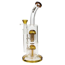 Infyniti 14" Double 8-Tree Perc Rig Bubbler with Colour Accents