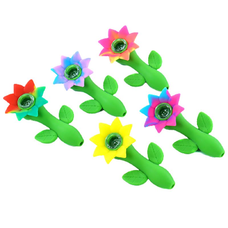 Sunflower Silicone Hand Pipe (AK2158)