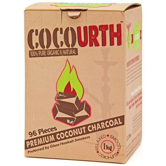 CocoUrth FLATS Hookah Coals - 96 Piece Box