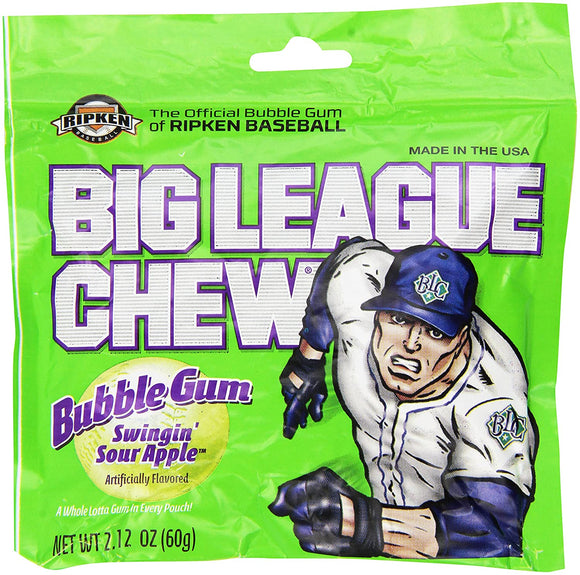 Big League Chew Bubble Gum Swingin Sour Apple