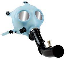 Gas Mask W/Curved Acrylic Steam Roller
